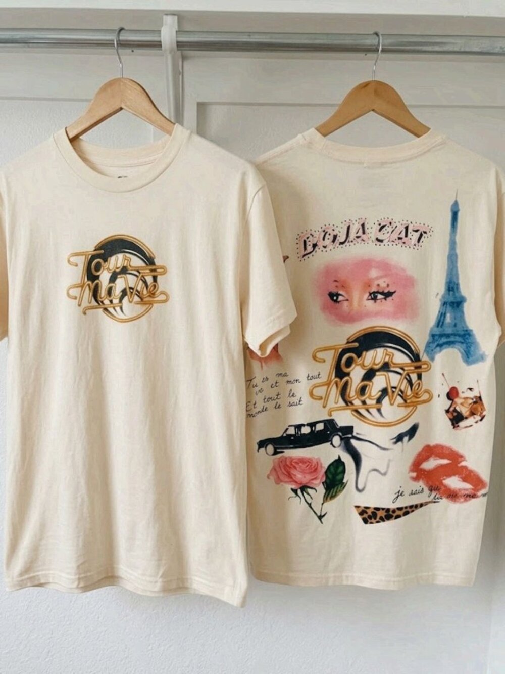 Doja Cat 2026 Tour Ma Vie Cream Airbrush T-Shirt Reprint